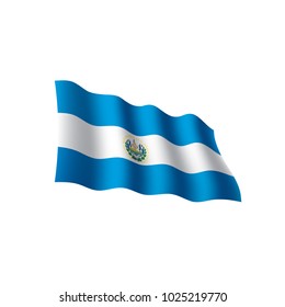 Salvador flag, vector illustration on a white background