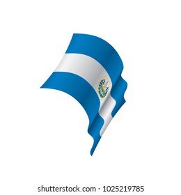 Salvador flag, vector illustration on a white background