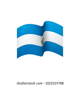 Salvador flag, vector illustration on a white background