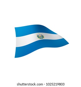 Salvador flag, vector illustration on a white background