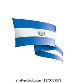 Salvador flag, vector illustration on a white background