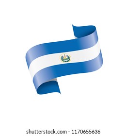 Salvador flag, vector illustration on a white background