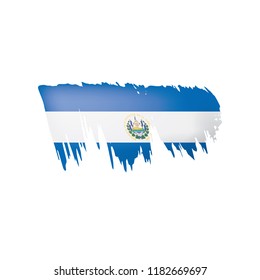 Salvador flag, vector illustration on a white background.