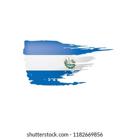 Salvador flag, vector illustration on a white background.