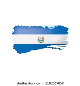 Salvador flag, vector illustration on a white background.