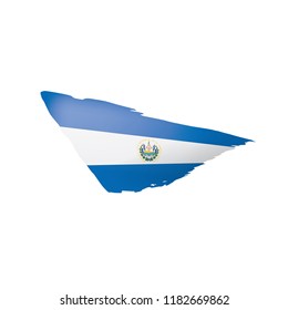 Salvador flag, vector illustration on a white background.