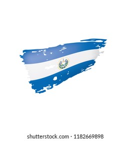 Salvador flag, vector illustration on a white background.