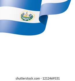 Salvador flag, vector illustration on a white background