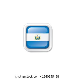 Salvador flag, vector illustration on a white background