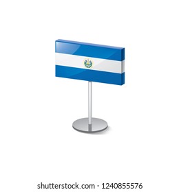 Salvador flag, vector illustration on a white background