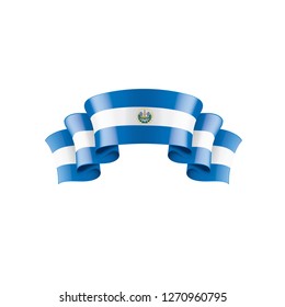 Salvador flag, vector illustration on a white background