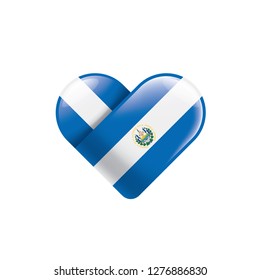 Salvador flag, vector illustration on a white background