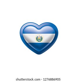Salvador flag, vector illustration on a white background