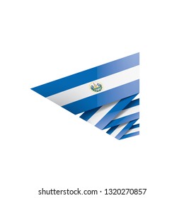 Salvador flag, vector illustration on a white background