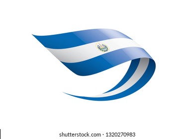 Salvador flag, vector illustration on a white background