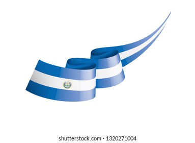 Salvador flag, vector illustration on a white background