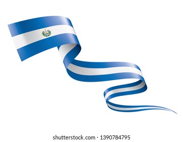 Salvador flag, vector illustration on a white background