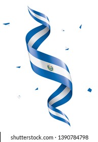 Salvador flag, vector illustration on a white background