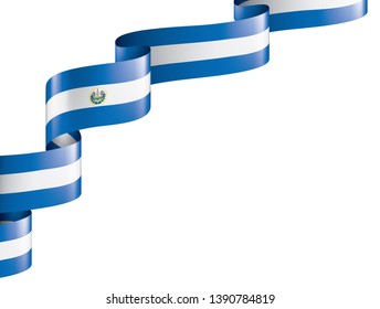 Salvador flag, vector illustration on a white background