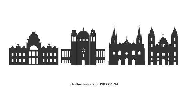 Salvador logo. Isolated Salvador   architecture on white background