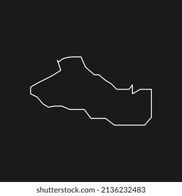 Mapa de Salvador sobre fondo negro