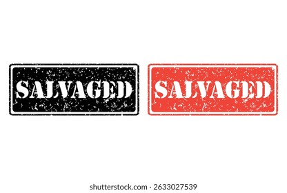 salvaged grunge stamp design, vector, isolated on transparent background