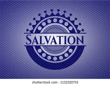 Salvation with denim texture