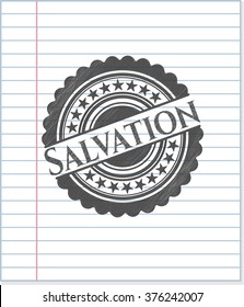Salvation drawn with pencil strokes