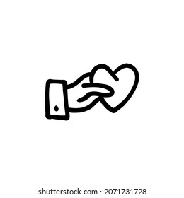 icono de salvación en vector. Logotipo - Doodle