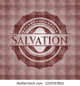 Salvation red geometric pattern emblem. Seamless.