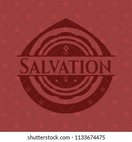 Salvation retro style red emblem