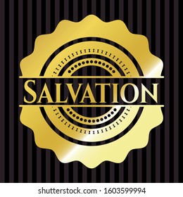 Salvation shiny badge. Vector Illustration. Detailed.