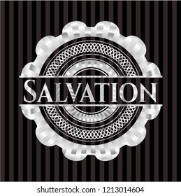 Salvation silvery shiny badge