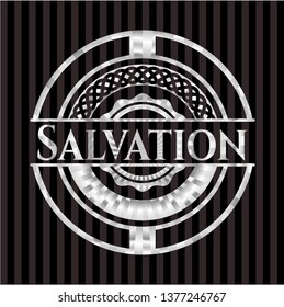 Salvation silvery shiny badge