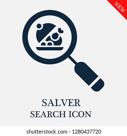 Salver search icon. Editable Salver search icon for web or mobile.