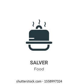 Salver vector icon on white background. Flat vector salver icon symbol sign from modern food collection for mobile concept and web apps design.