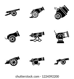 Salvo icons set. Simple set of 9 salvo vector icons for web isolated on white background