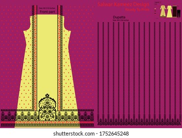Salwar kameez artwork for ready to work