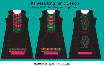 Obra artística de Salwar Kameez preparada para trabajar