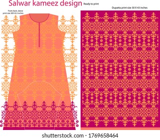 Salwar kameez artwork for ready to work