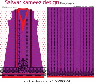 Salwar kameez artwork for ready to work