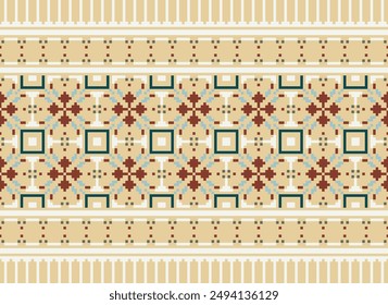 Salwar Pattern Seamless Australian aboriginal pattern Motif embroidery, Pixel Ikat embroidery vector Design for Print endless arabesque cloth dupatta shawl bandana print silk kurta men