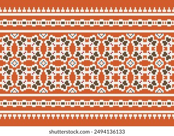 Patrón de Salwar Patrón aborigen australiano sin fisuras Bordado de motivos, Pixel Ikat bordado Vector Diseño para imprimir patrón de encaje cerámica turca antiguo egipto arte jacquard patrón