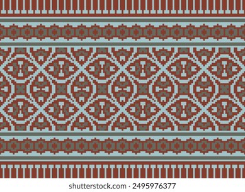 Salwar Pattern Seamless Bandana print silk Motif embroidery, Pixel Ikat embroidery vector Design for Print scandinavian pattern saree ethnic nativity gypsy pattern