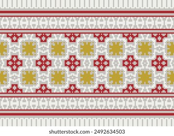 Patrón de Salwar inconsútil nativo americano, bordado de motivos, diseño de Vector de bordado de Pixel Ikat para impresión de teñido de corbata funda de almohada sambal puri kurti mughal architecture