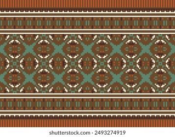 Salwar Pattern Seamless Native American, Motif embroidery, Pixel Ikat embroidery vector Design for Print egyptian hieroglyphs tibetan geo pattern