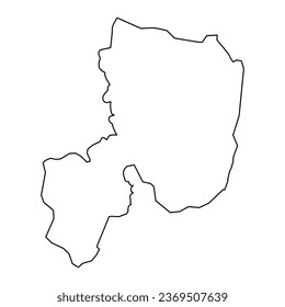 Salyan district map, administrative division of Azerbaijan.
