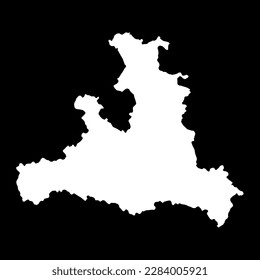 Mapa del estado de Salzburgo de Austria. Ilustración vectorial.