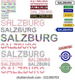 Salzburg text design set