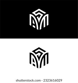 SAM hexagon logo vector.Develop, natural, luxury, modern, finance logo, strong, suitable for your company.